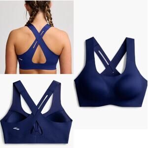 BROOKS Crossback Sports Bra Dare 2.0 Size 38DD/E Strappy Medium Support Running